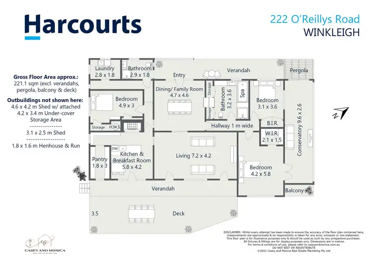 Floorplan of Homely house listing, 222 O'Reillys Road, Winkleigh TAS 7275