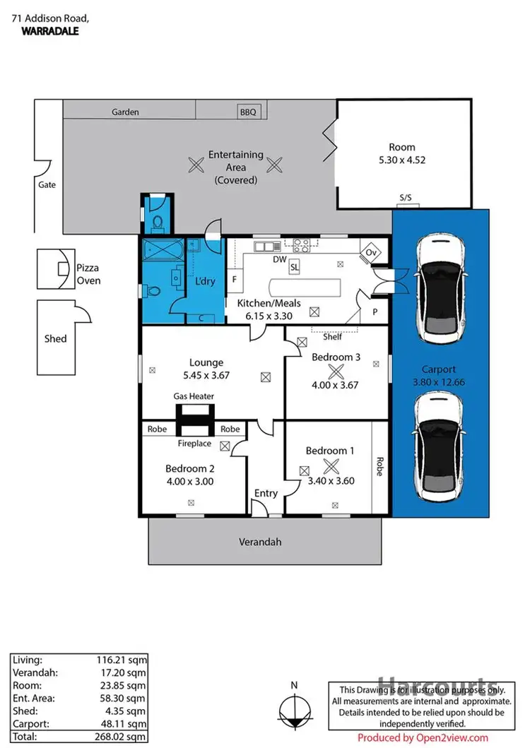 Floorplan of Homely house listing, 71 Addison Road, Warradale SA 5046