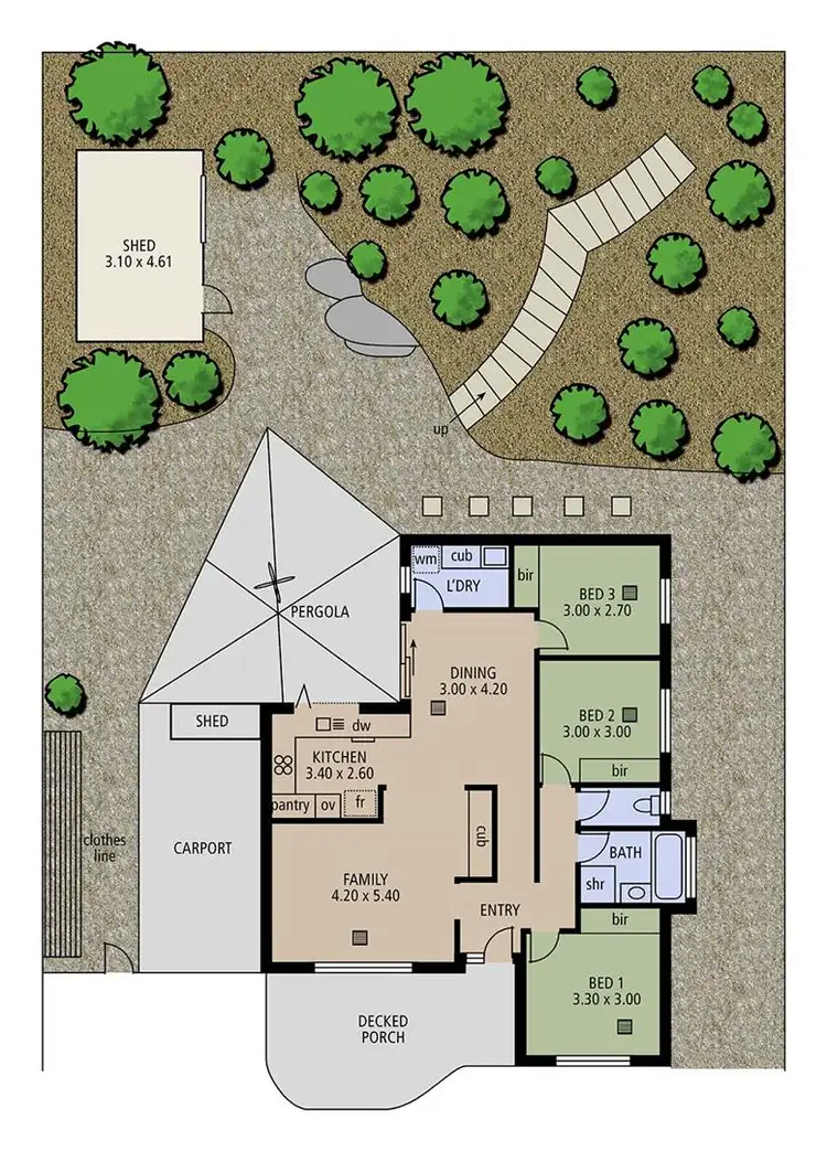 Floorplan of Homely house listing, 55 Emerald Street, Flagstaff Hill SA 5159