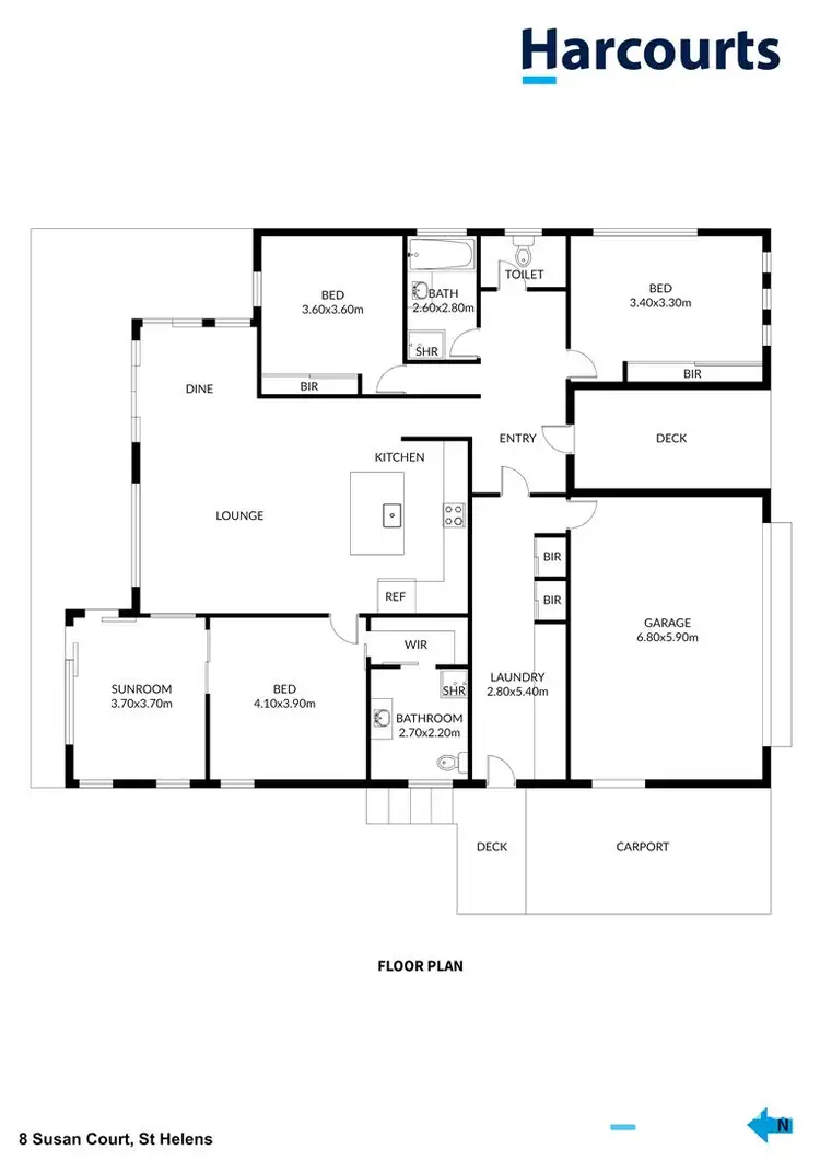 Floorplan of Homely house listing, 8 Susan Court, St Helens TAS 7216