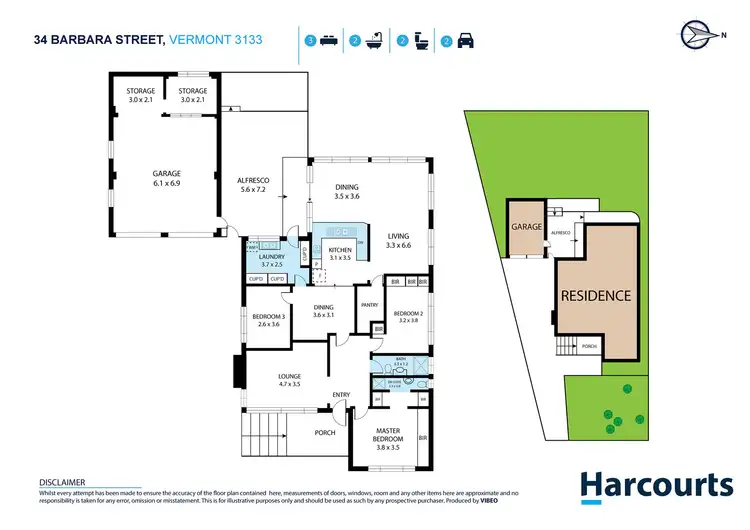 Floorplan of Homely house listing, 34 Barbara Street, Vermont VIC 3133