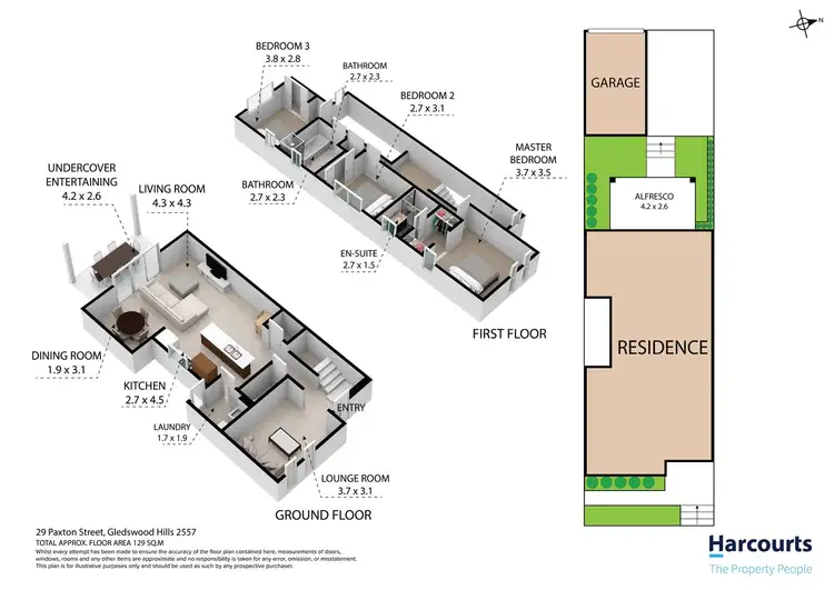 Floorplan of Homely townhouse listing, 29 Paxton Street, Gledswood Hills NSW 2557