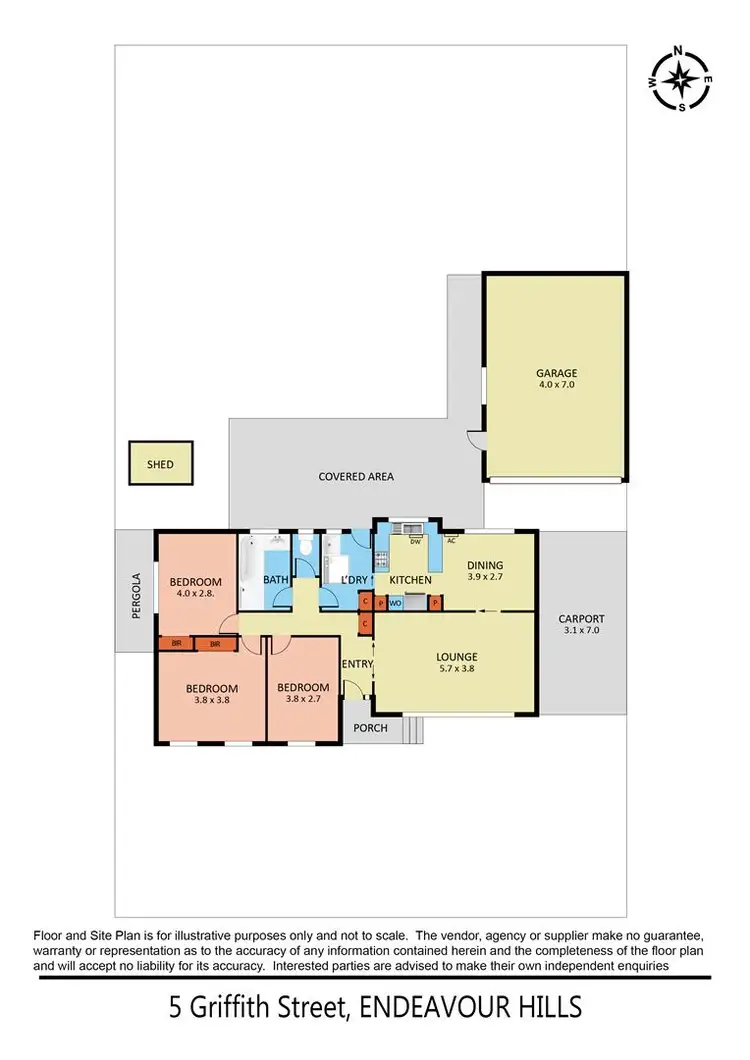 Floorplan of Homely house listing, 5 Griffith Street, Endeavour Hills VIC 3802