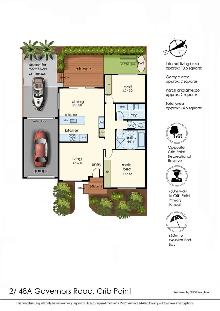 Floorplan of Homely unit listing, 2/48a Governors Road, Crib Point VIC 3919