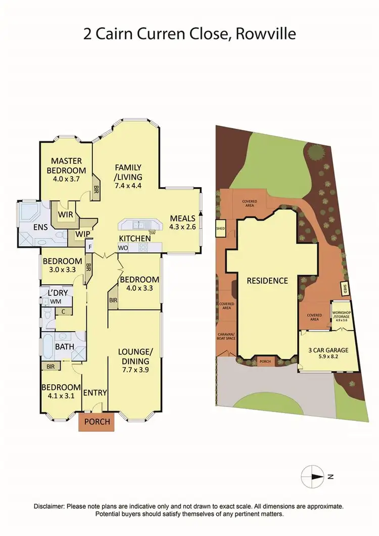 Floorplan of Homely house listing, 2 Cairn Curren Close, Rowville VIC 3178