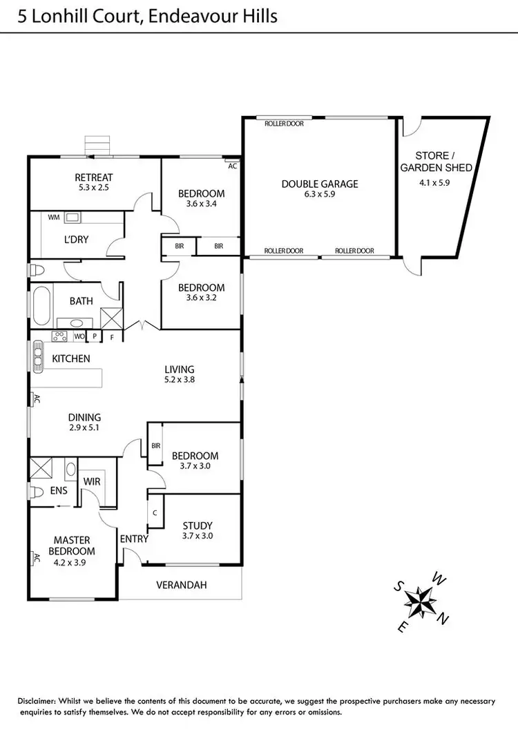 Floorplan of Homely house listing, 5 Lonhill Court, Endeavour Hills VIC 3802