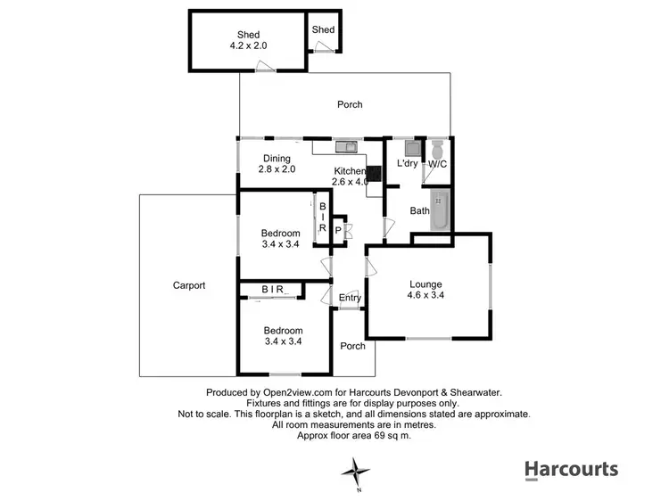 Floorplan of Homely house listing, 2 Formby Grove, Quoiba TAS 7310