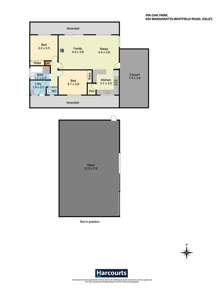 Floorplan of Homely rural property listing, 954 Wangaratta - Whitfield Road, Oxley VIC 3678