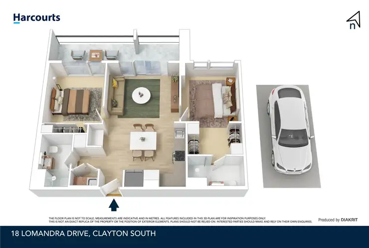 Floorplan of Homely apartment listing, 503/18 Lomandra Drive, Clayton South VIC 3169