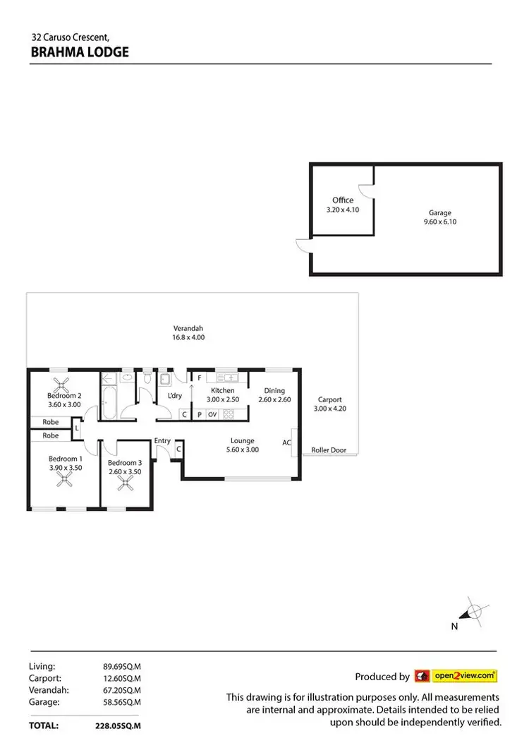 Floorplan of Homely house listing, 32 Caruso Crescent, Brahma Lodge SA 5109