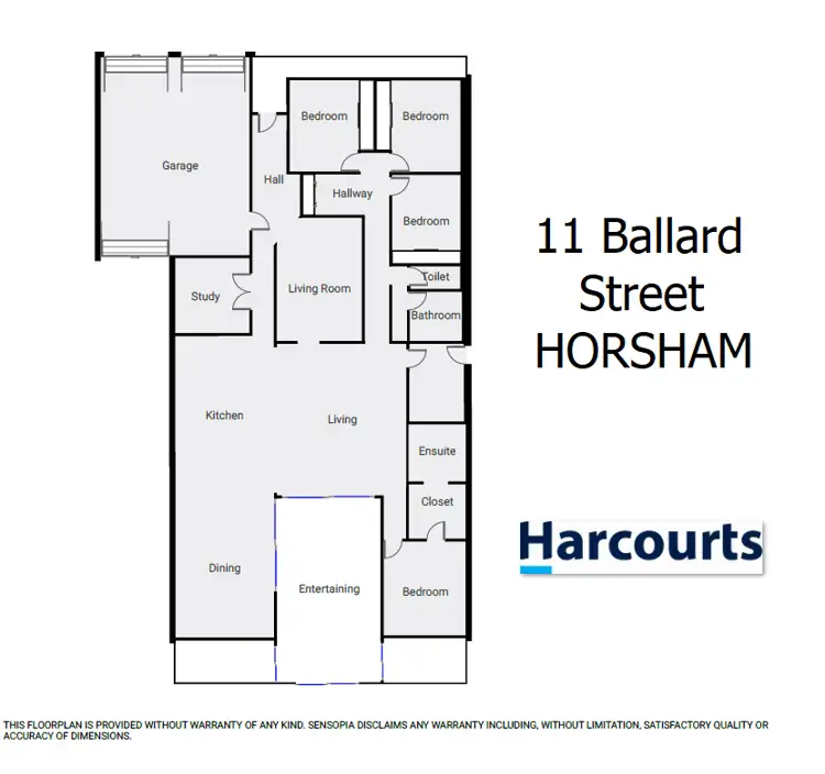 Floorplan of Homely house listing, 11 Ballard Street, Horsham VIC 3400