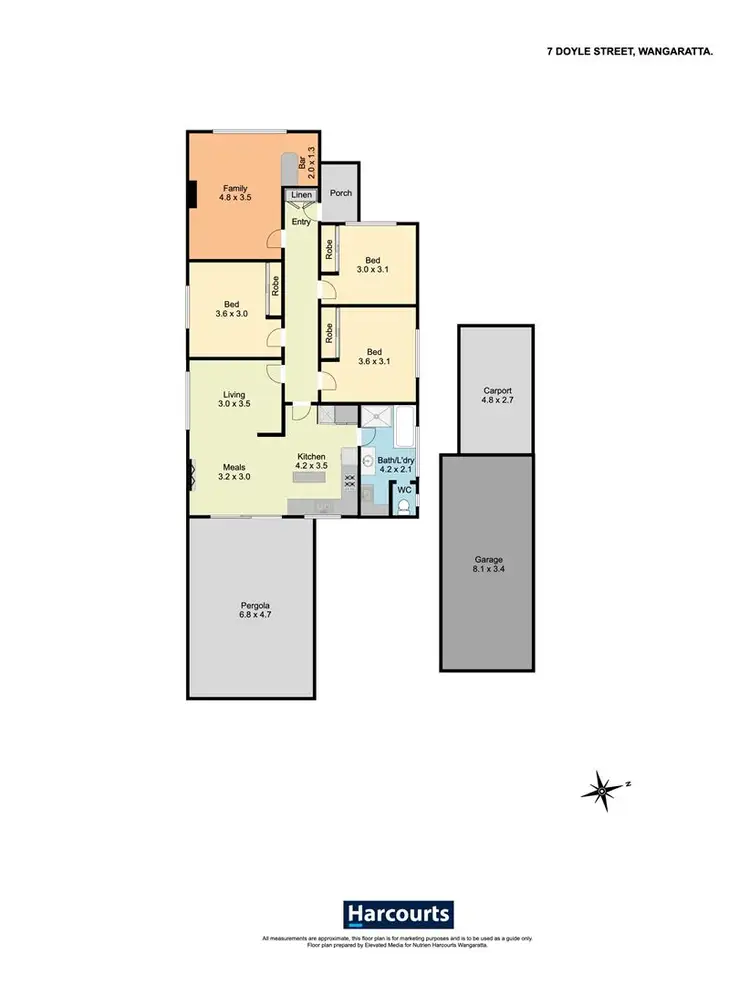Floorplan of Homely house listing, 7 Doyle Street, Wangaratta VIC 3677