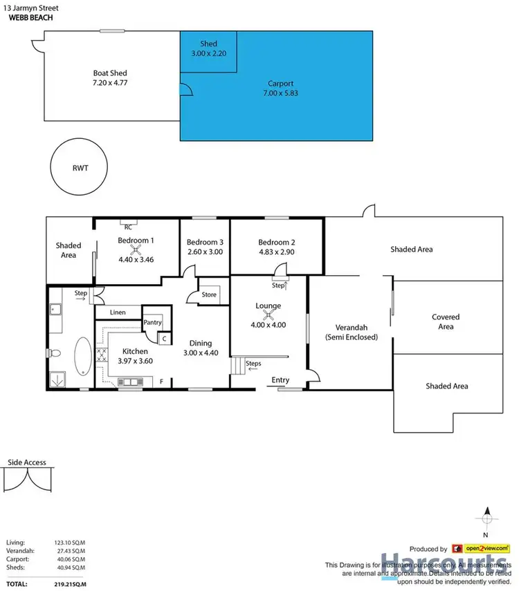 Floorplan of Homely house listing, 13 Jarmyn Street, Webb Beach SA 5501