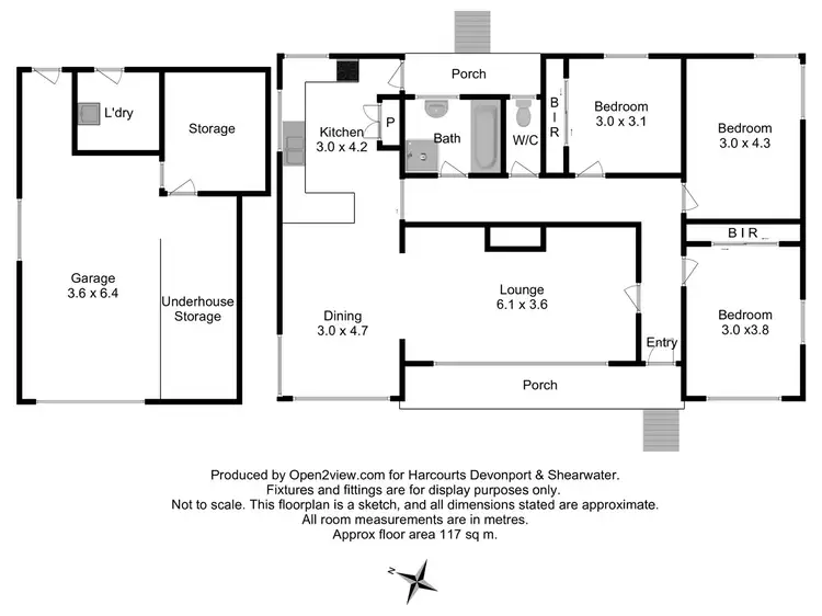 Floorplan of Homely house listing, 46 Lyons Avenue, Miandetta TAS 7310