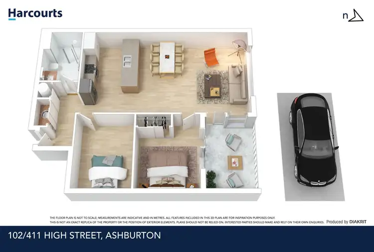 Floorplan of Homely apartment listing, 102/411 High Street, Ashburton VIC 3147