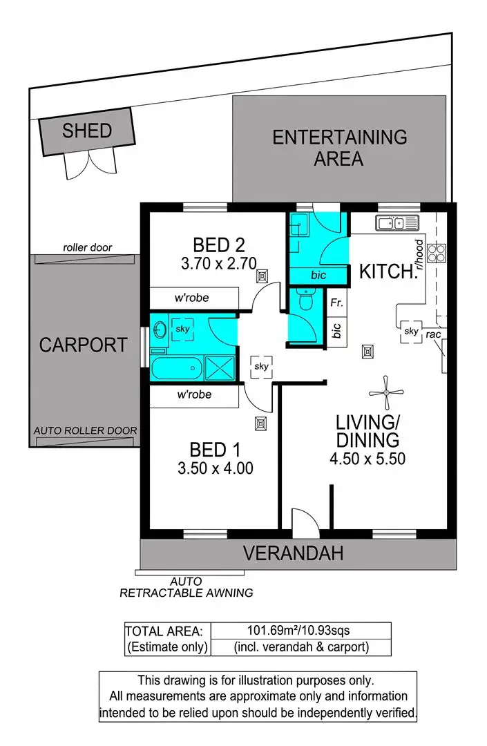 Floorplan of Homely unit listing, 5/4 South Avenue, Hallett Cove SA 5158