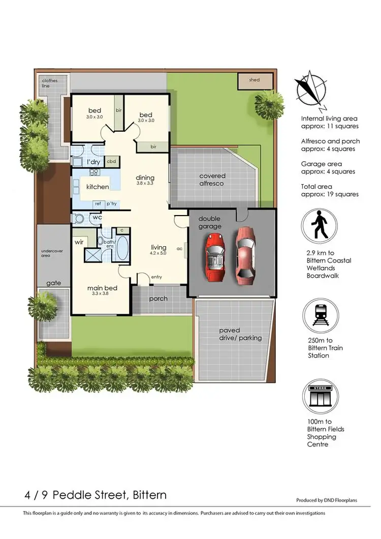 Floorplan of Homely unit listing, 4/9 Peddle Street, Bittern VIC 3918