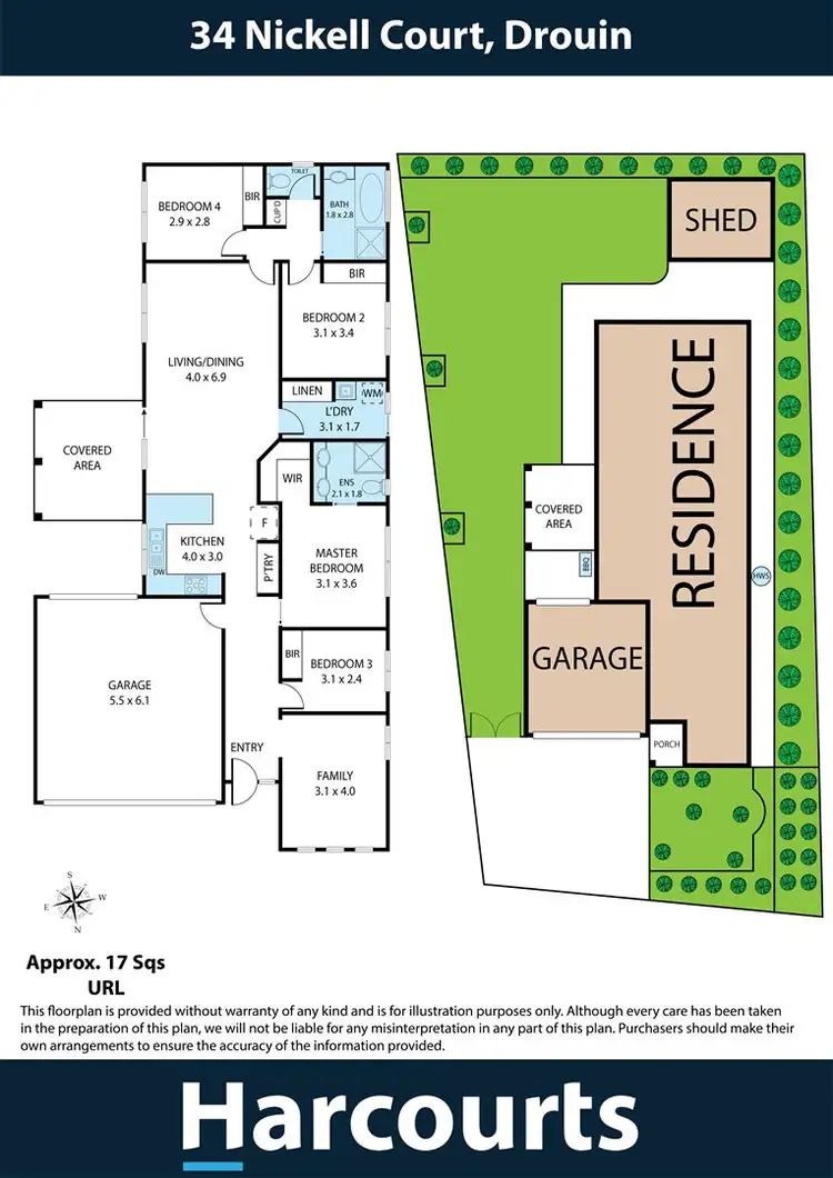Floorplan of Homely house listing, 34 Nickell Court, Drouin VIC 3818