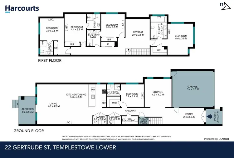 Floorplan of Homely townhouse listing, 22 Gertrude Street, Templestowe Lower VIC 3107