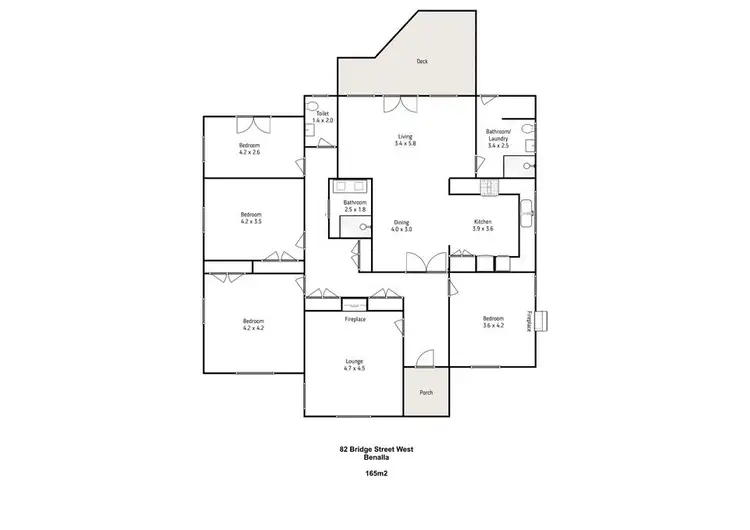 Floorplan of Homely house listing, 82 Bridge Street W, Benalla VIC 3672