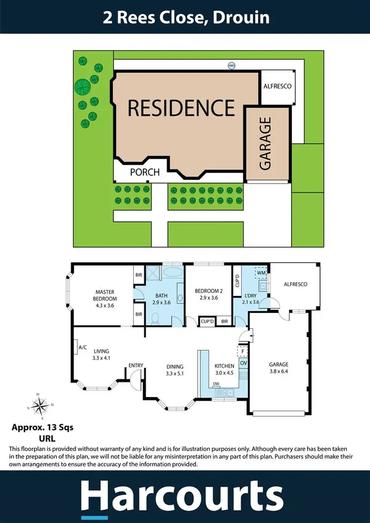 Floorplan of Homely unit listing, 2 Rees Close, Drouin VIC 3818