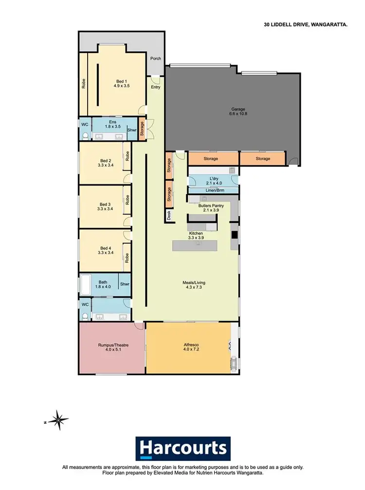 Floorplan of Homely house listing, 30 Liddell Drive, Wangaratta VIC 3677