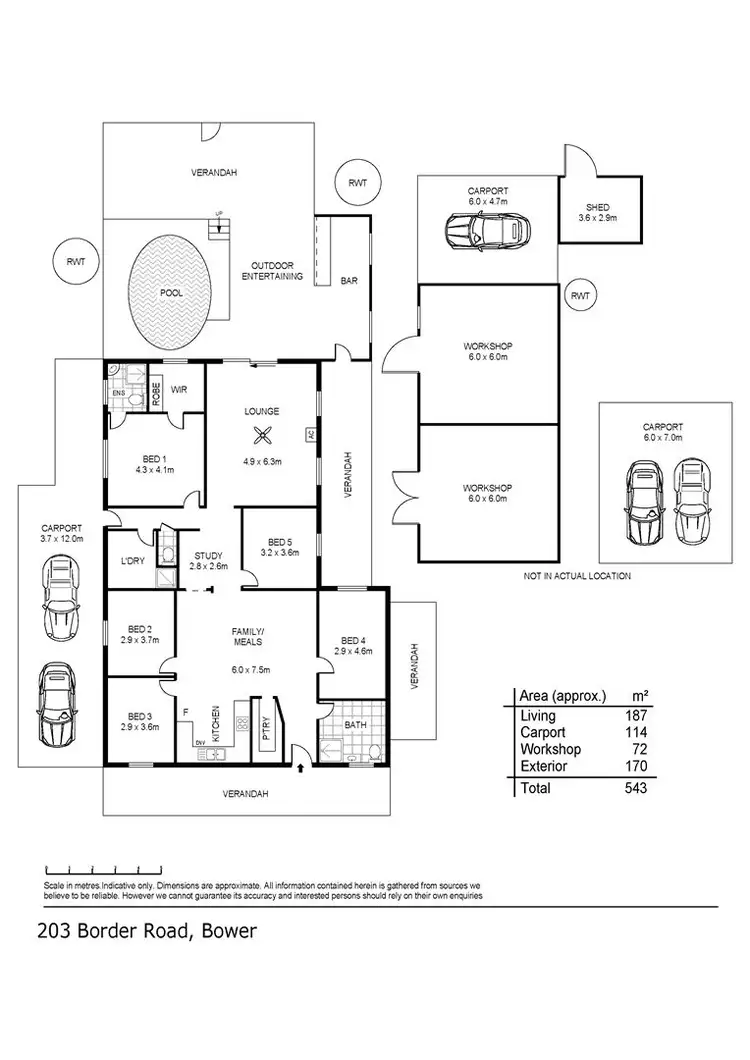 Floorplan of Homely rural property listing, 203 Border Road, Bower SA 5374