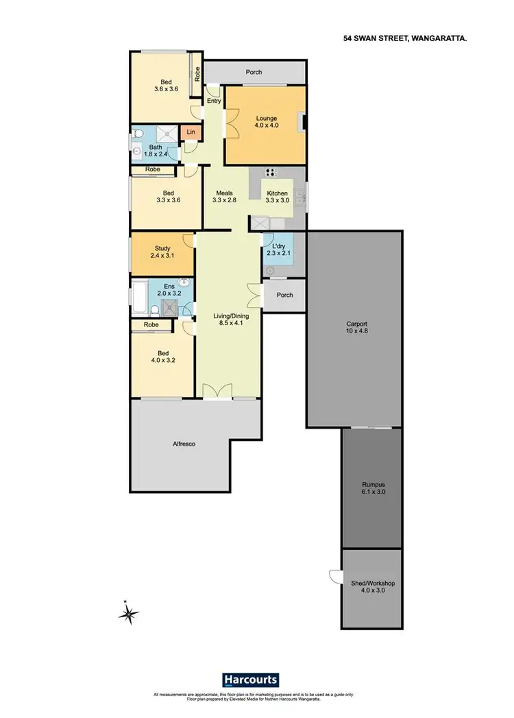 Floorplan of Homely house listing, 54 Swan Street, Wangaratta VIC 3677
