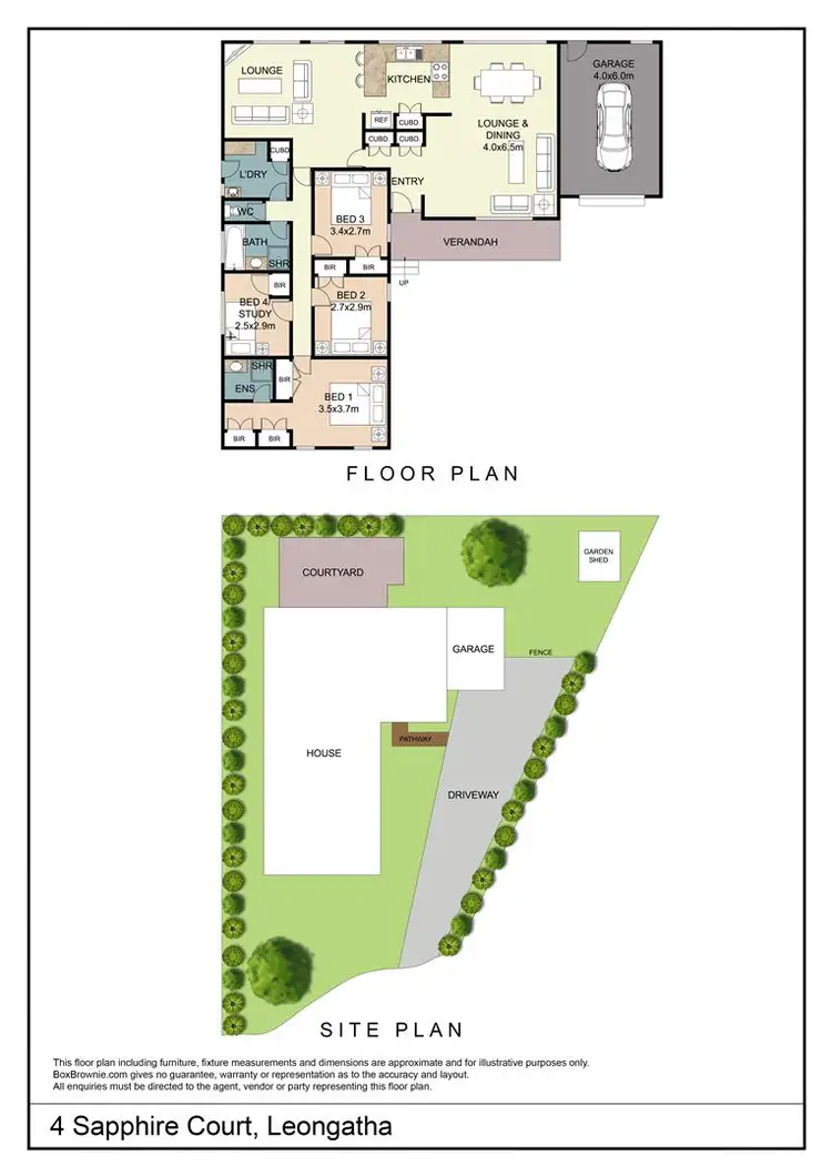 Floorplan of Homely house listing, 4 Sapphire Court, Leongatha VIC 3953