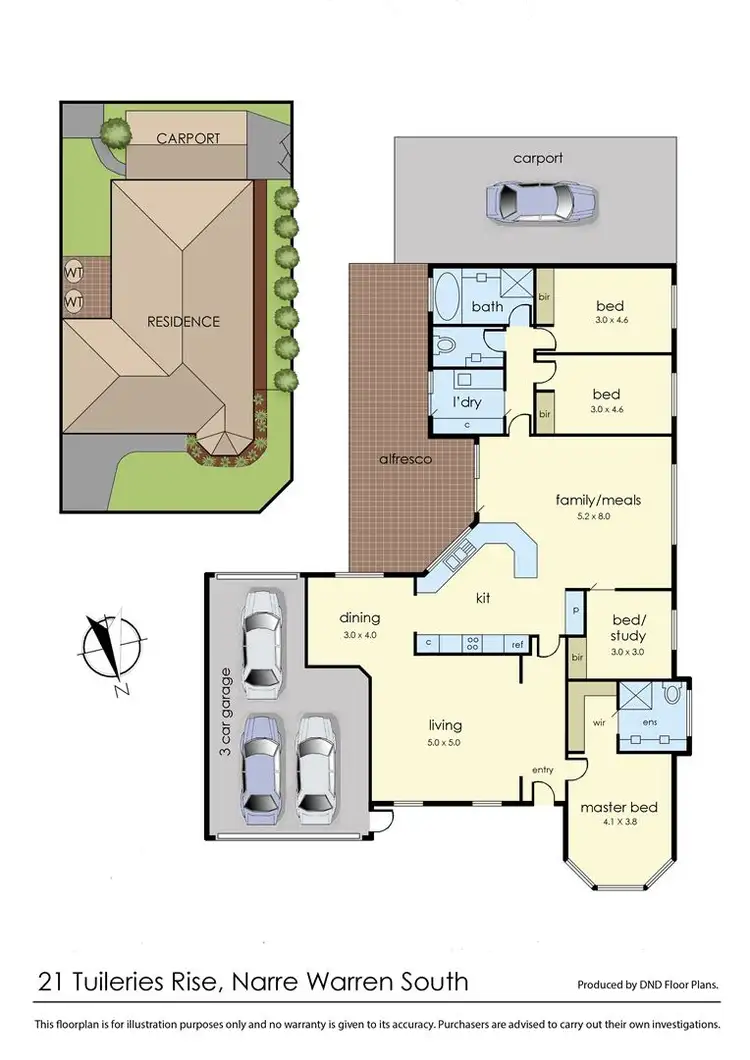 Floorplan of Homely house listing, 21 Tuileries Rise, Narre Warren South VIC 3805
