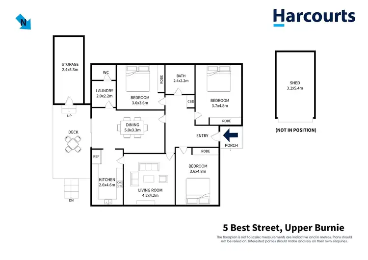 Floorplan of Homely house listing, 5 Best Street, Upper Burnie TAS 7320