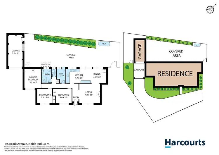 Floorplan of Homely unit listing, 1/5 Reark Avenue, Noble Park VIC 3174