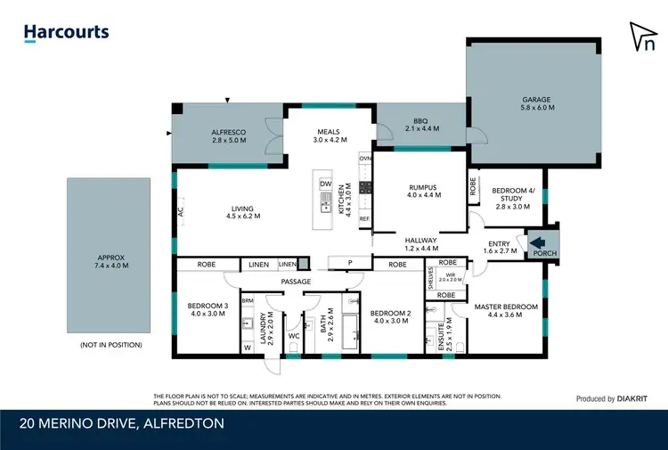 Floorplan of Homely house listing, 20 Merino Drive, Alfredton VIC 3350