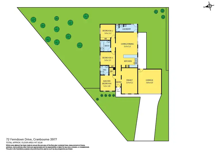 Floorplan of Homely house listing, 72 Ferndown Drive, Cranbourne VIC 3977