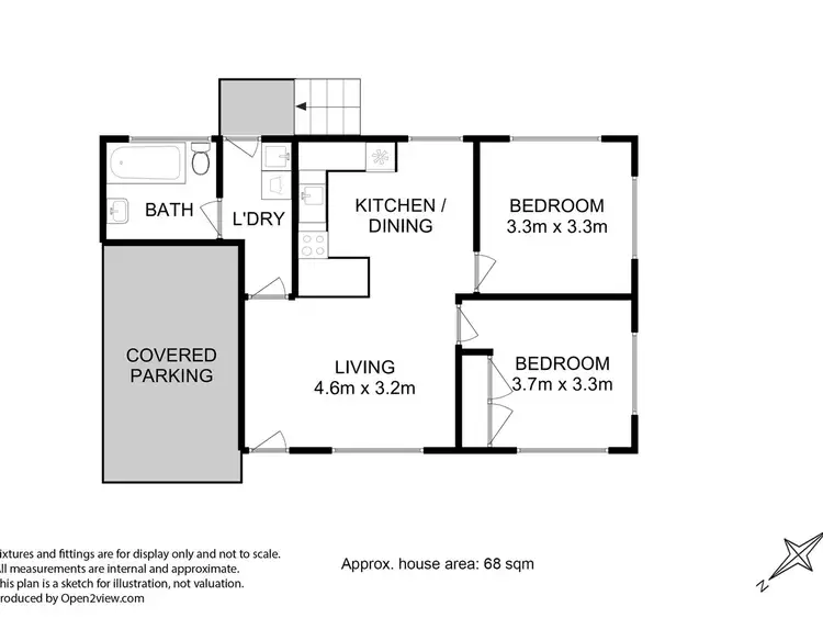 Floorplan of Homely unit listing, 2/8 Wellington Street, Huonville TAS 7109