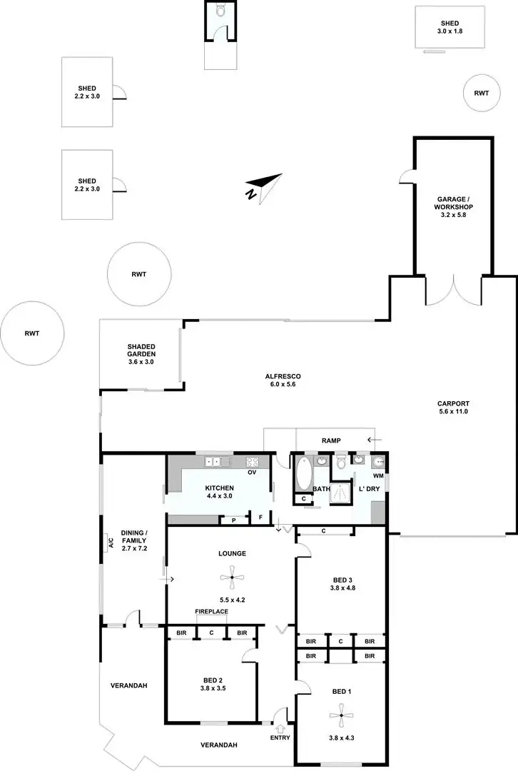 Floorplan of Homely house listing, 11 Charles Street, Saddleworth SA 5413