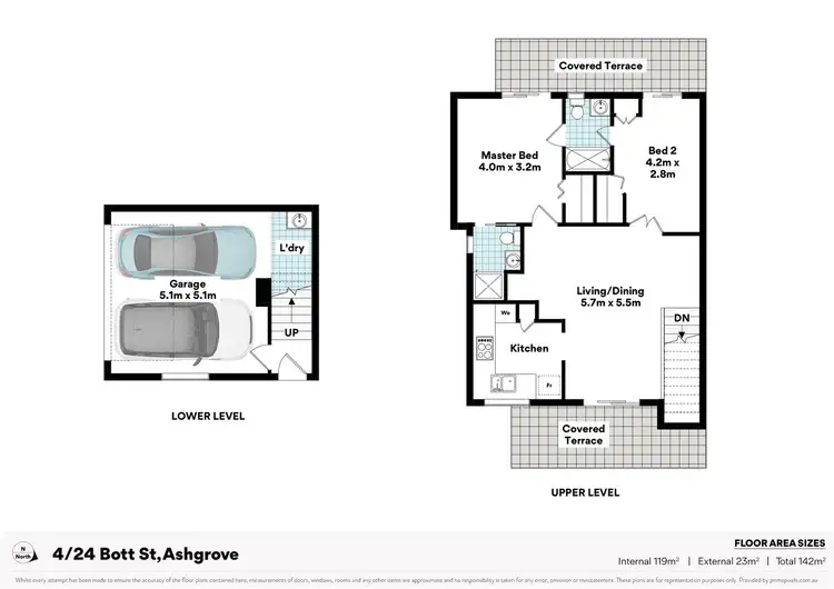 Floorplan of Homely unit listing, 4/24 Bott Street, Ashgrove QLD 4060