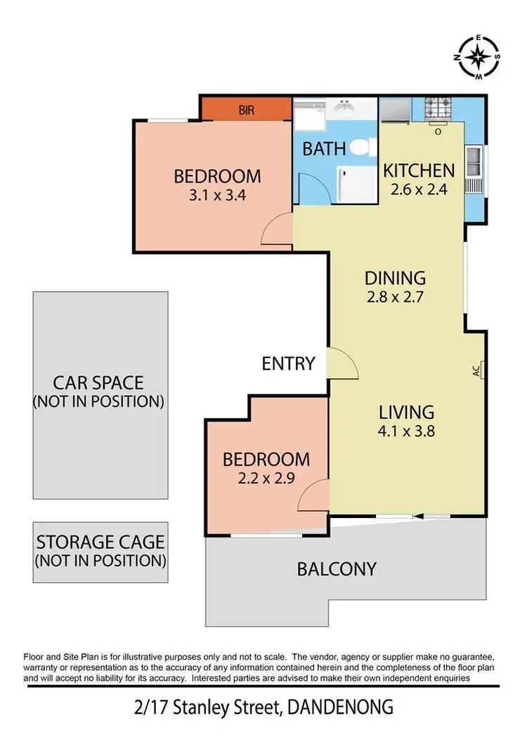 Floorplan of Homely apartment listing, 2/17 Stanley Street, Dandenong VIC 3175