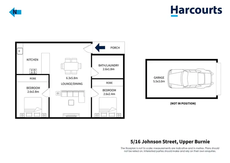 Floorplan of Homely unit listing, 5/16 Johnson Street, Upper Burnie TAS 7320