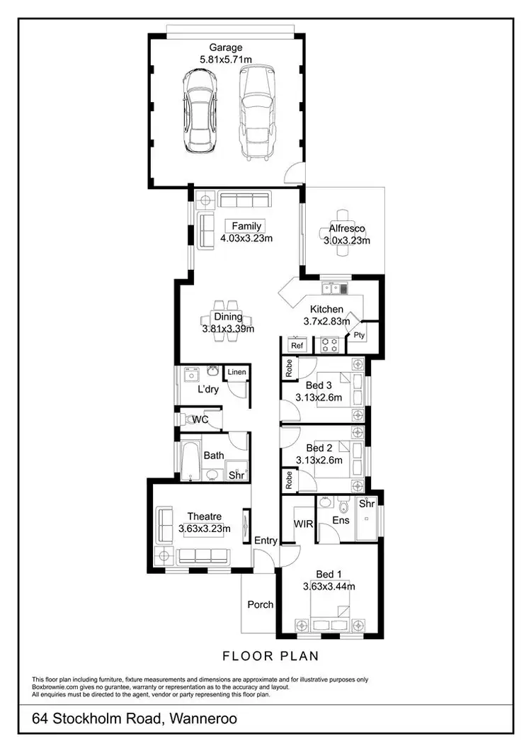 Floorplan of Homely house listing, 64 Stockholm Road, Wanneroo WA 6065