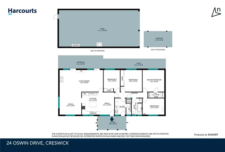 Floorplan of Homely house listing, 24 Oswin Drive, Creswick VIC 3363