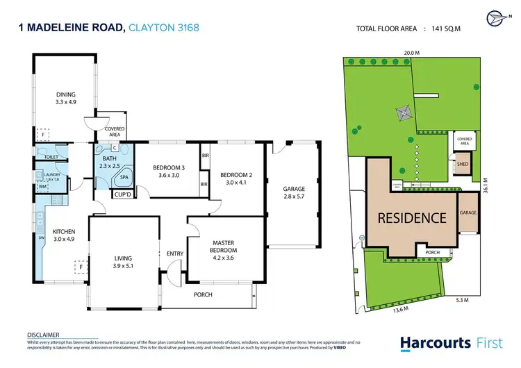 Floorplan of Homely house listing, 1 Madeleine Road, Clayton VIC 3168