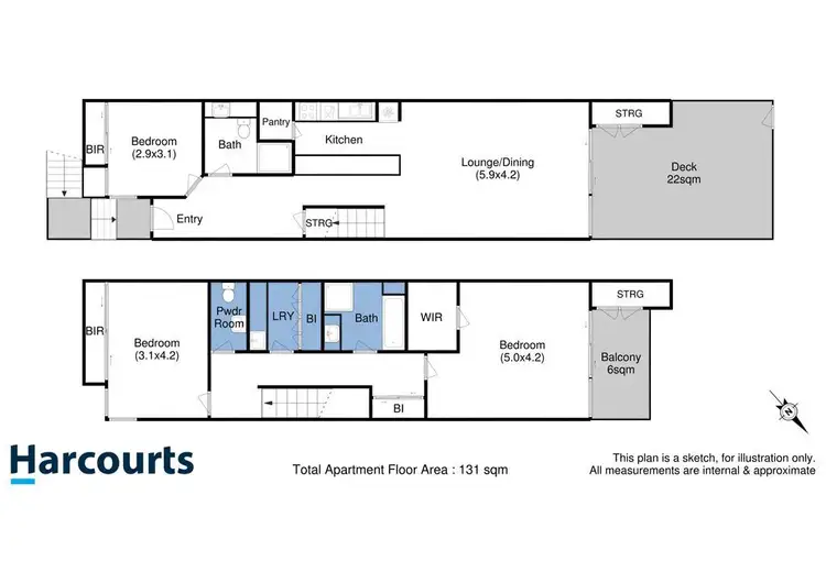 Floorplan of Homely townhouse listing, 12/1 Collins Street, Hobart TAS 7000