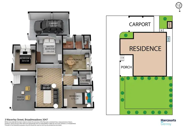 Floorplan of Homely house listing, 3 Waverley Street, Broadmeadows VIC 3047