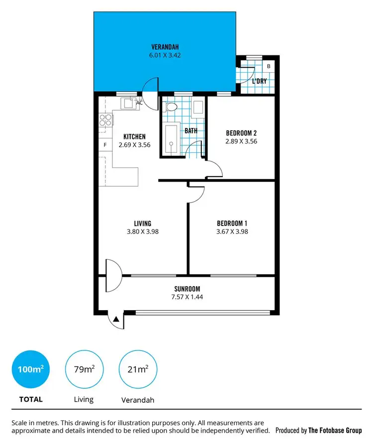 Floorplan of Homely unit listing, 2/43 Jenkins Street, Cowandilla SA 5033
