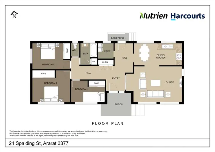 Floorplan of Homely house listing, 24 Spalding Street,, Ararat VIC 3377