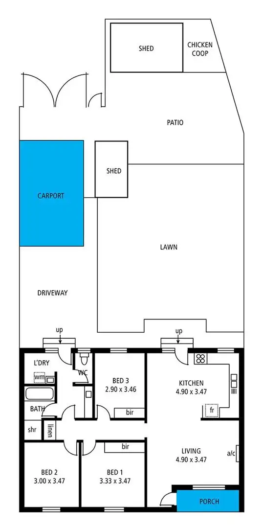 Floorplan of Homely house listing, 1 Malmo Court, Hackham West SA 5163