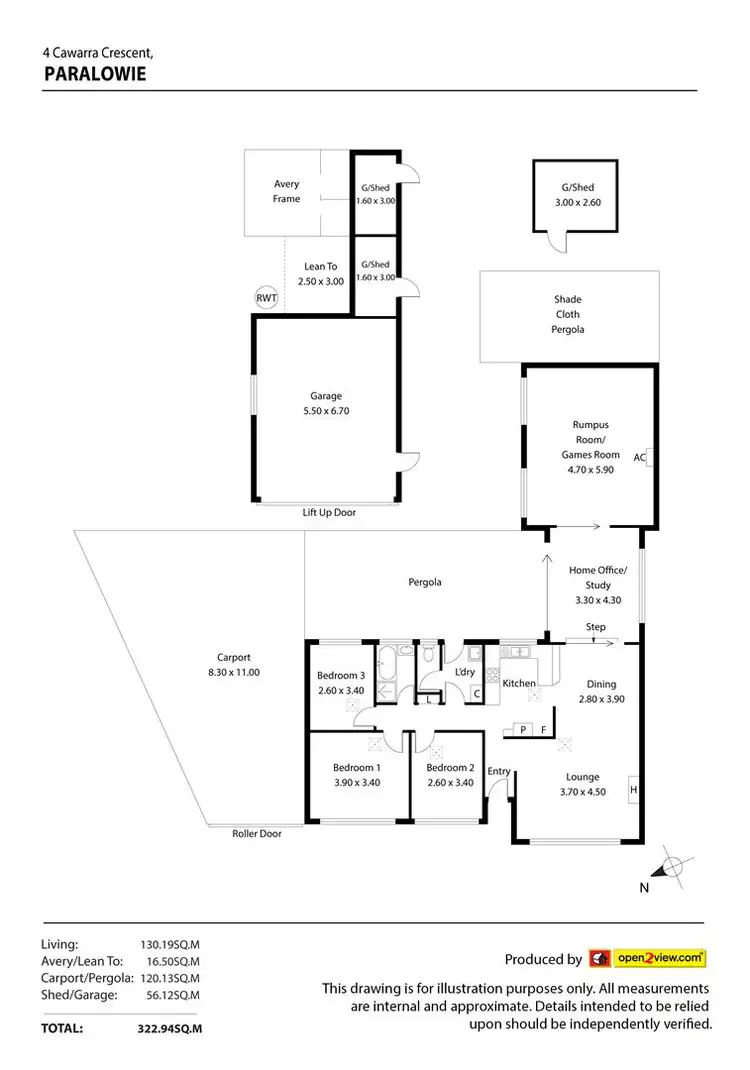 Floorplan of Homely house listing, 4 Cawarra Crescent, Paralowie SA 5108