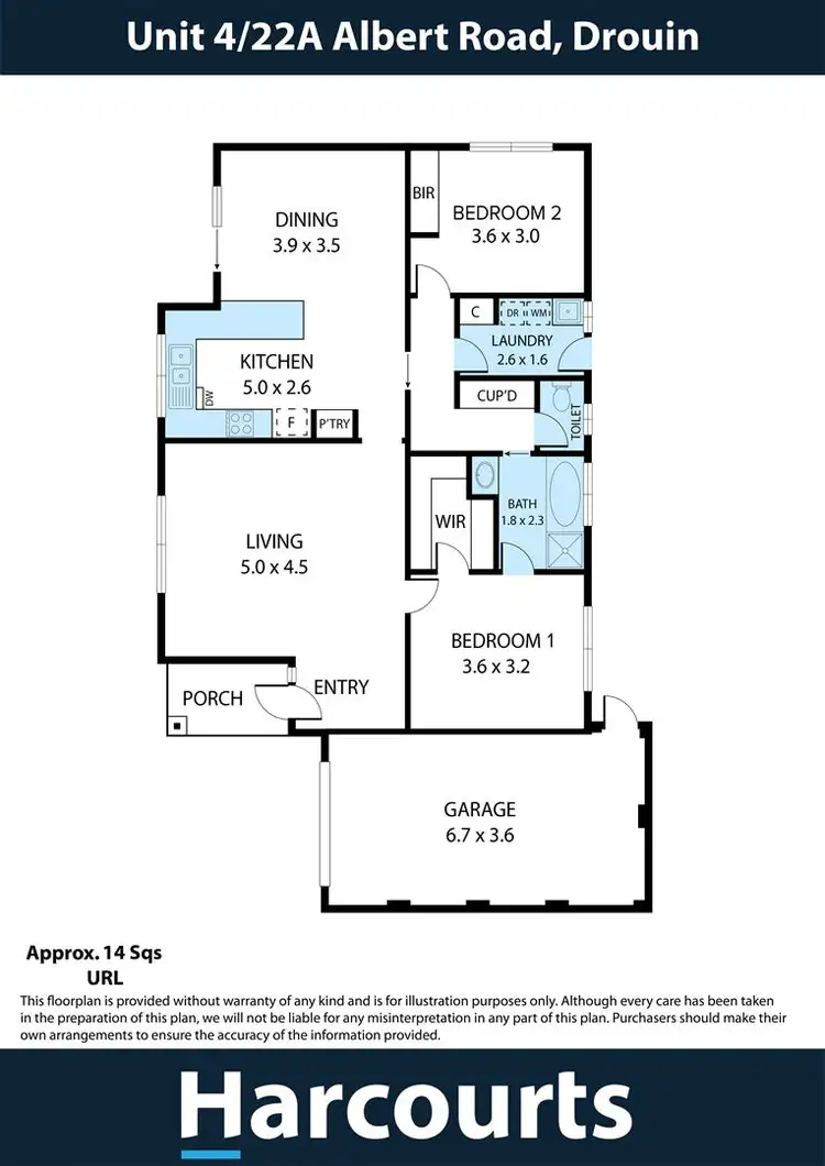 Floorplan of Homely unit listing, 4/22A Albert Road, Drouin VIC 3818