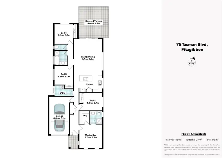 Floorplan of Homely house listing, 75 Tasman Boulevard, Fitzgibbon QLD 4018